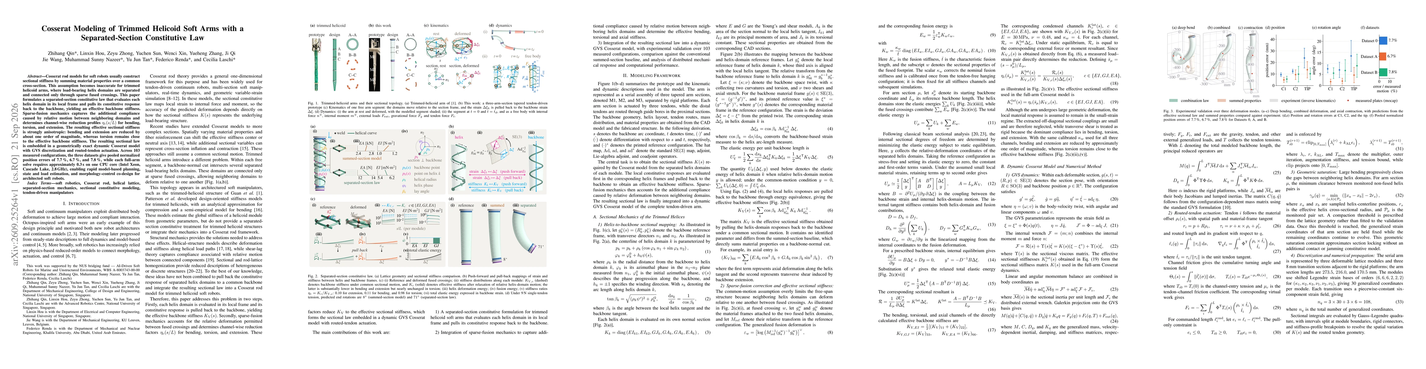 Thumbnail for Cosserat Modeling of Trimmed Helicoid Soft Arms with a Separated-Section Constitutive Law