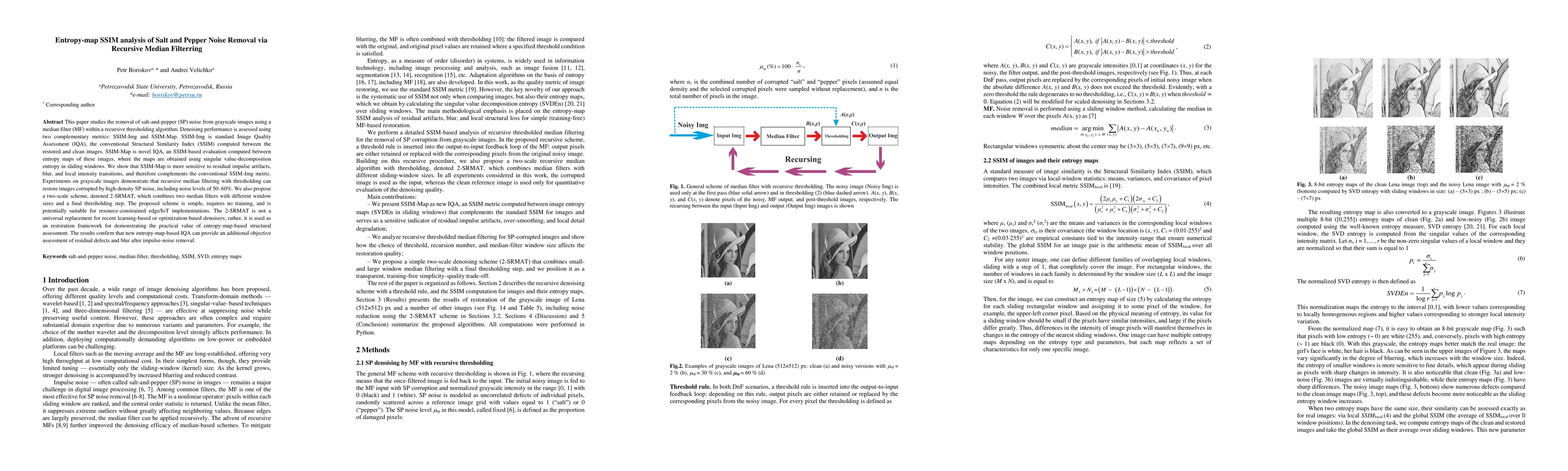 Thumbnail for Entropy-map SSIM analysis of Salt and Pepper Noise Removal via Recursive Median Filterring