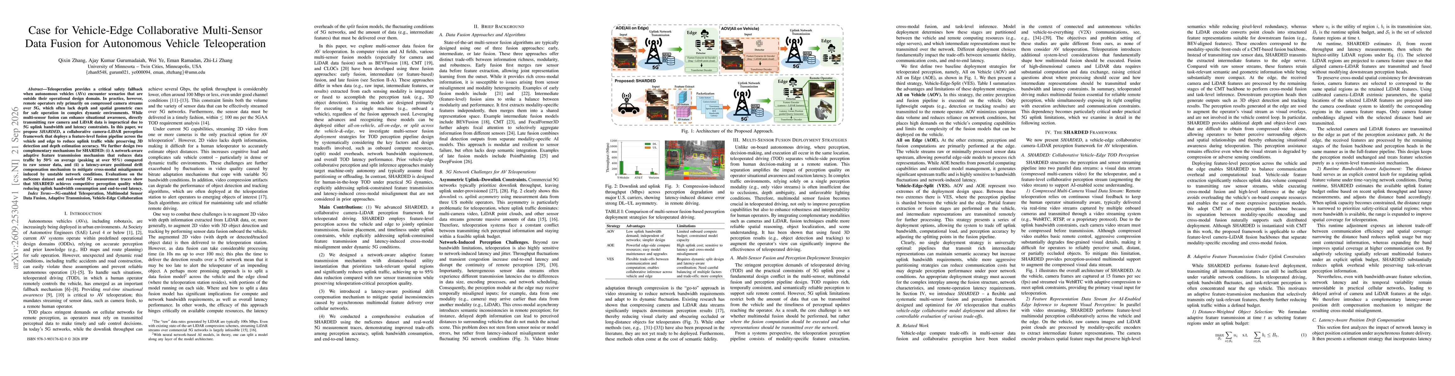 Thumbnail for Case for Vehicle-Edge Collaborative Multi-Sensor Data Fusion for Autonomous Vehicle Teleoperation