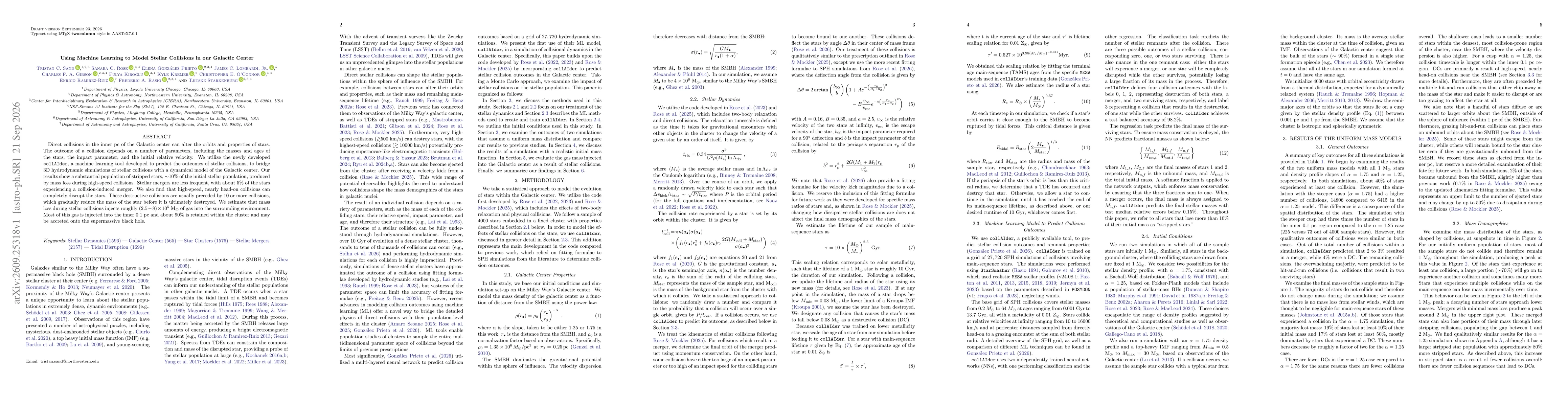 Thumbnail for Using Machine Learning to Model Stellar Collisions in our Galactic Center