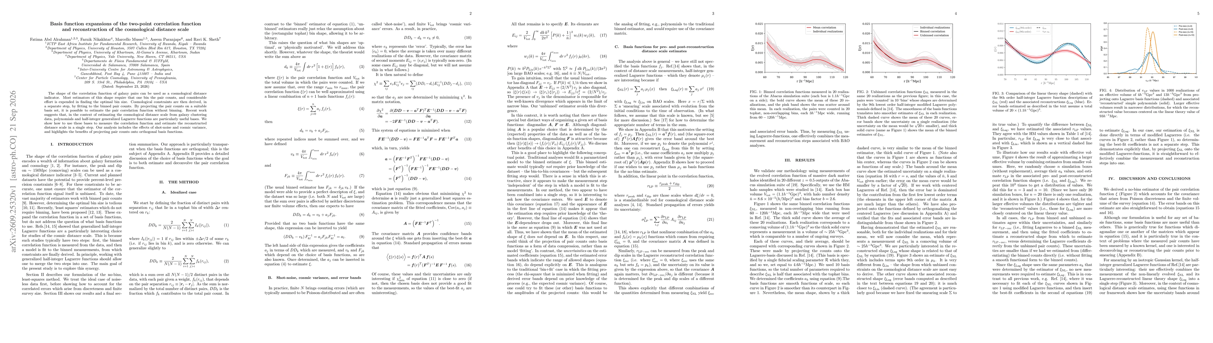 Thumbnail for Basis function expansions of the two-point correlation function and reconstruction of the cosmological distance scale