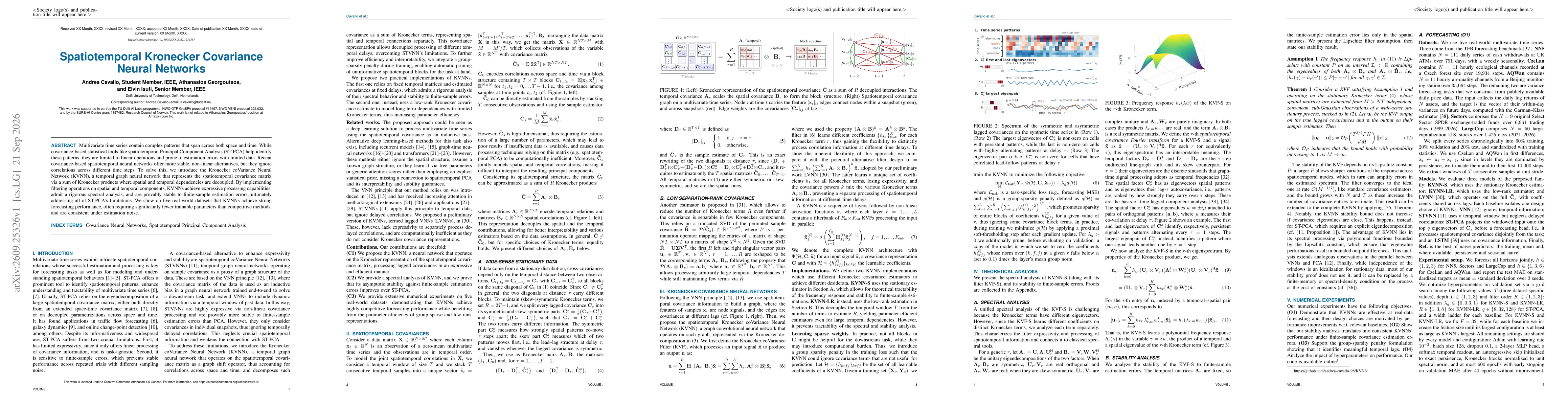 Thumbnail for Spatiotemporal Kronecker Covariance Neural Networks