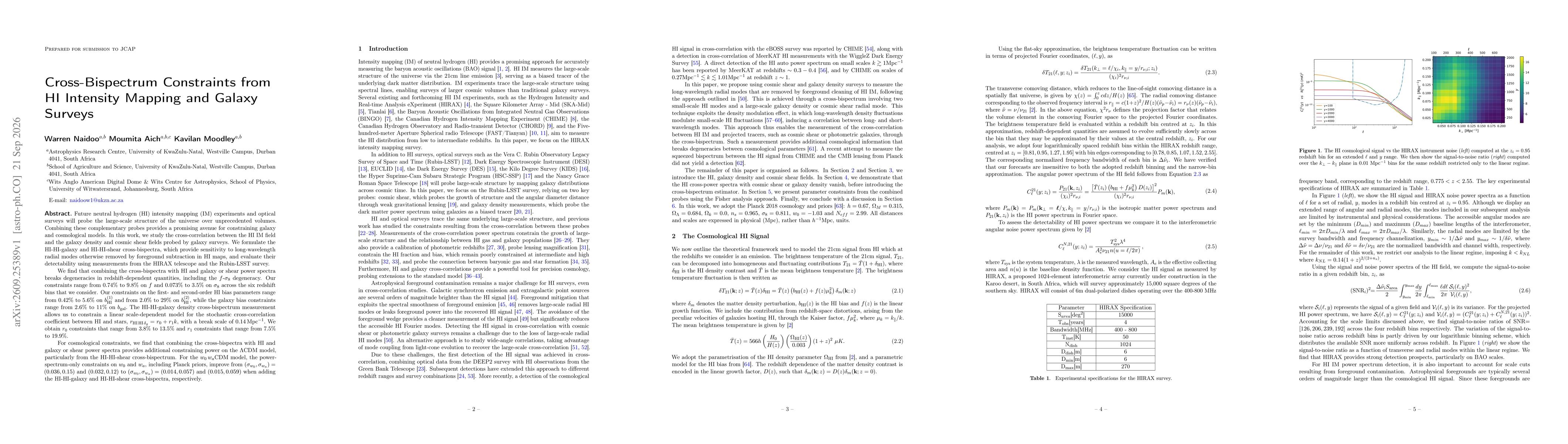 Thumbnail for Cross-Bispectrum Constraints from HI Intensity Mapping and Galaxy Surveys
