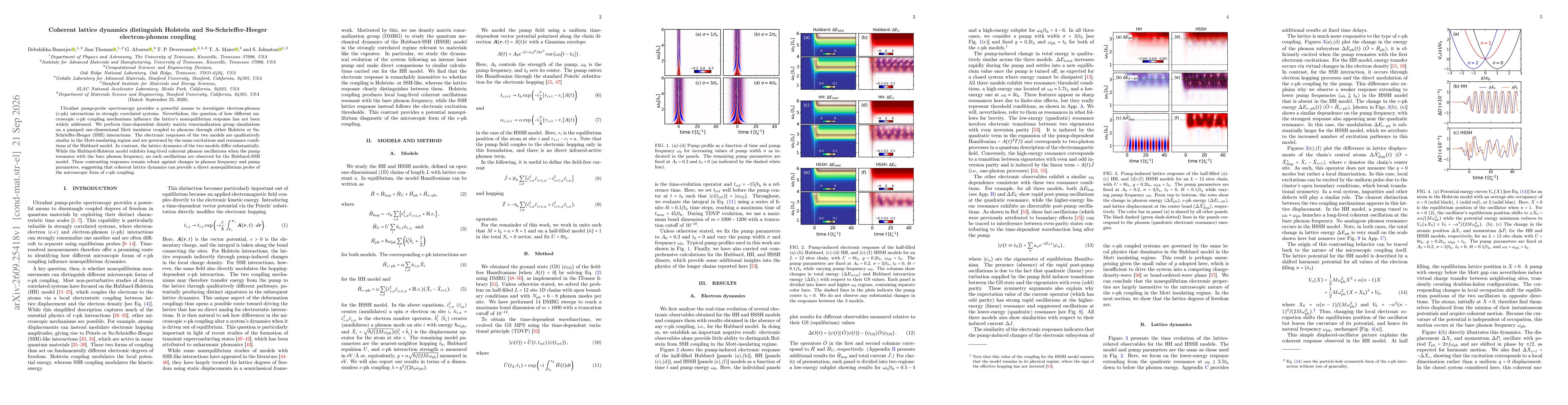 Thumbnail for Coherent lattice dynamics distinguish Holstein and Su-Schrieffer-Heeger electron-phonon coupling
