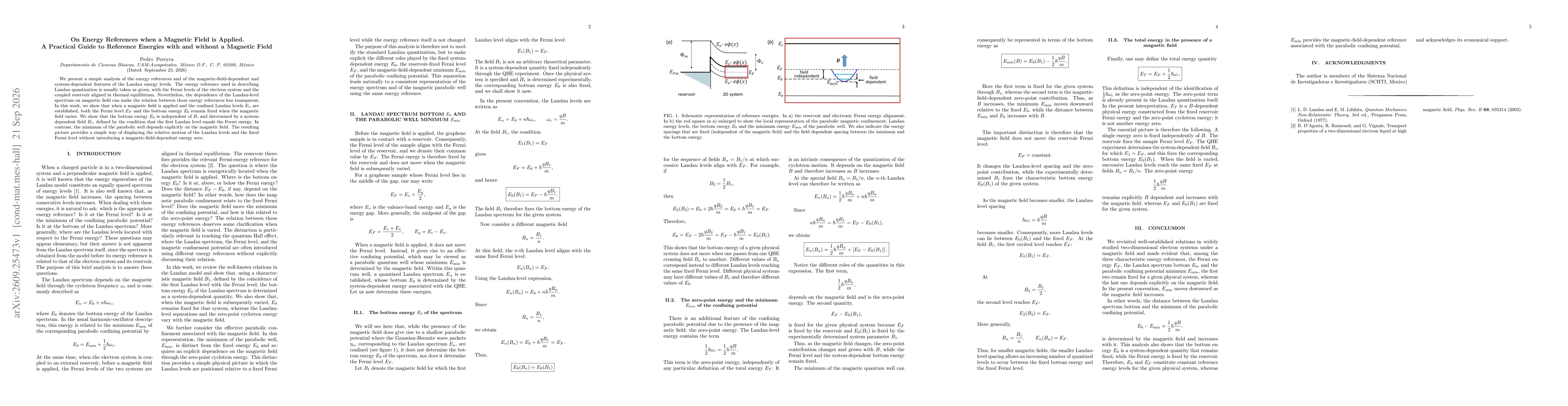 Thumbnail for On Energy References when a Magnetic Field is Applied. A Practical Guide to Reference Energies with and without a Magnetic Field