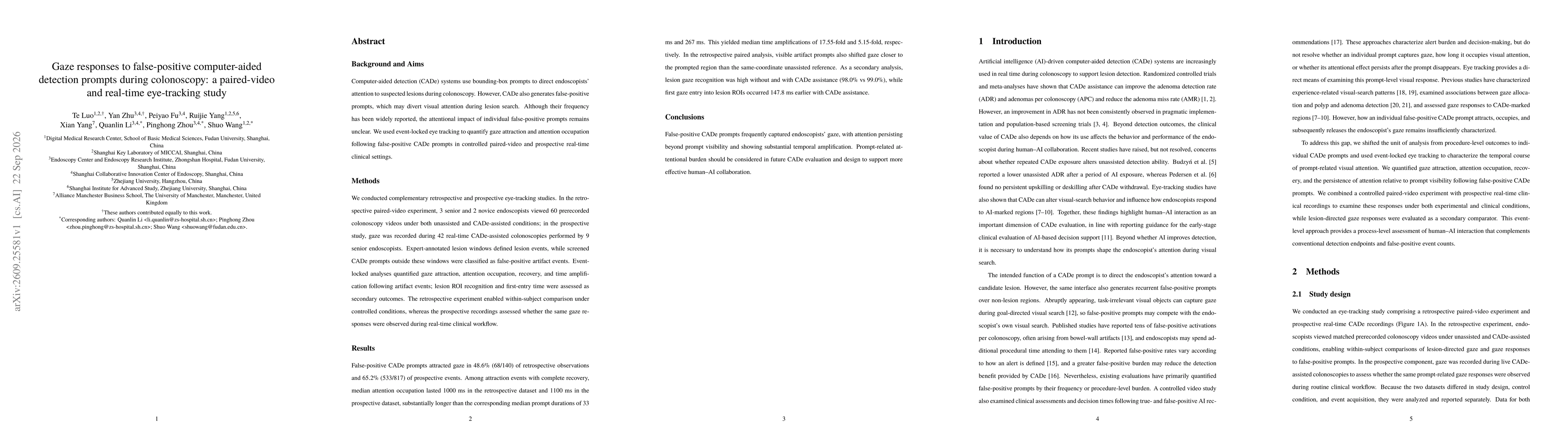 Thumbnail for Gaze responses to false-positive computer-aided detection prompts during colonoscopy: a paired-video and real-time eye-tracking study