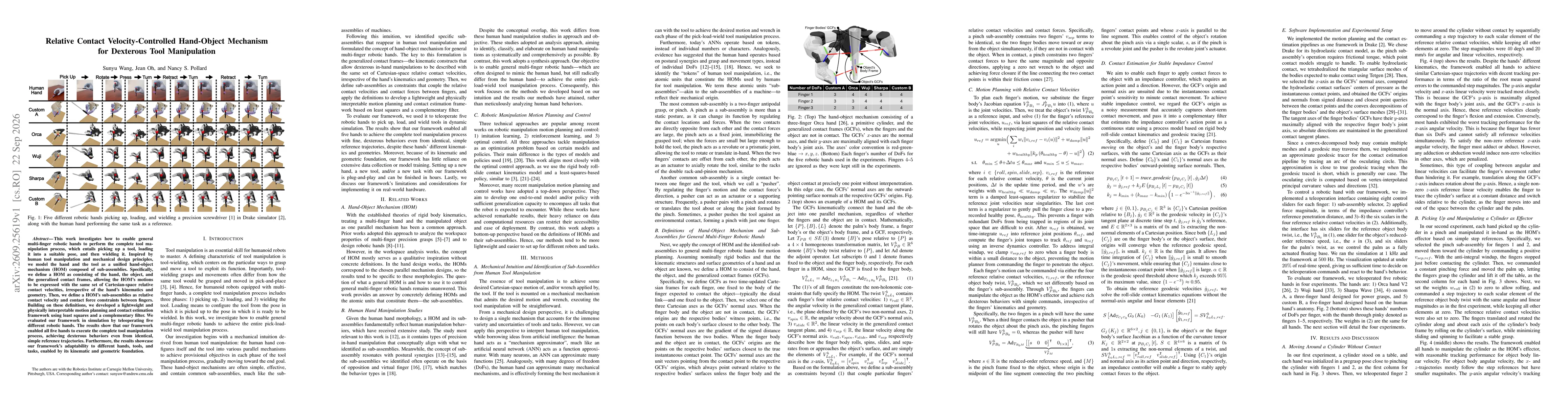 Thumbnail for Relative Contact Velocity-Controlled Hand-Object Mechanism for Dexterous Tool Manipulation