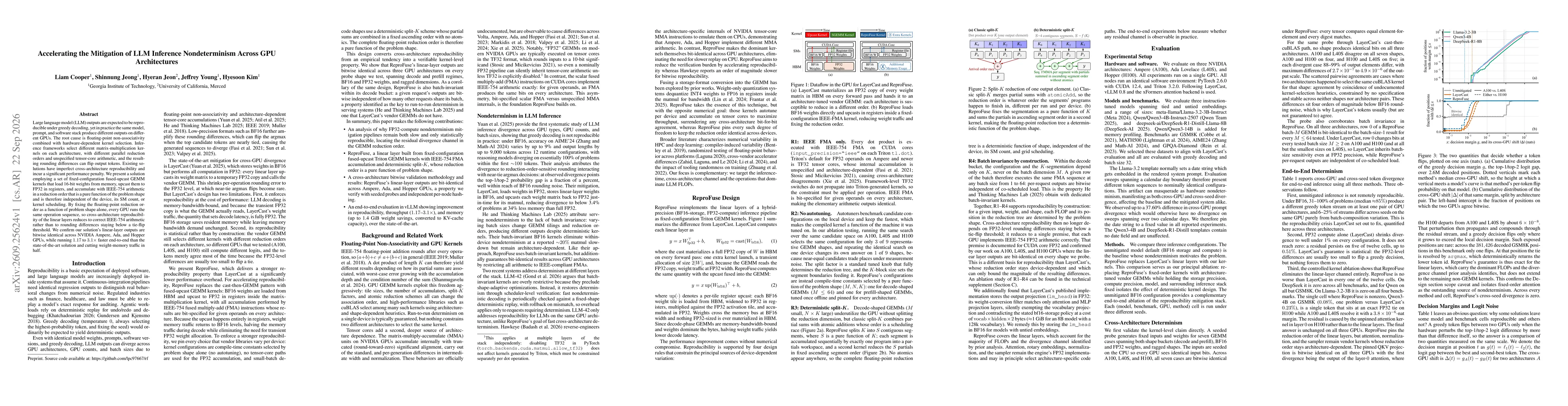 Thumbnail for Accelerating the Mitigation of LLM Inference Nondeterminism Across GPU Architectures
