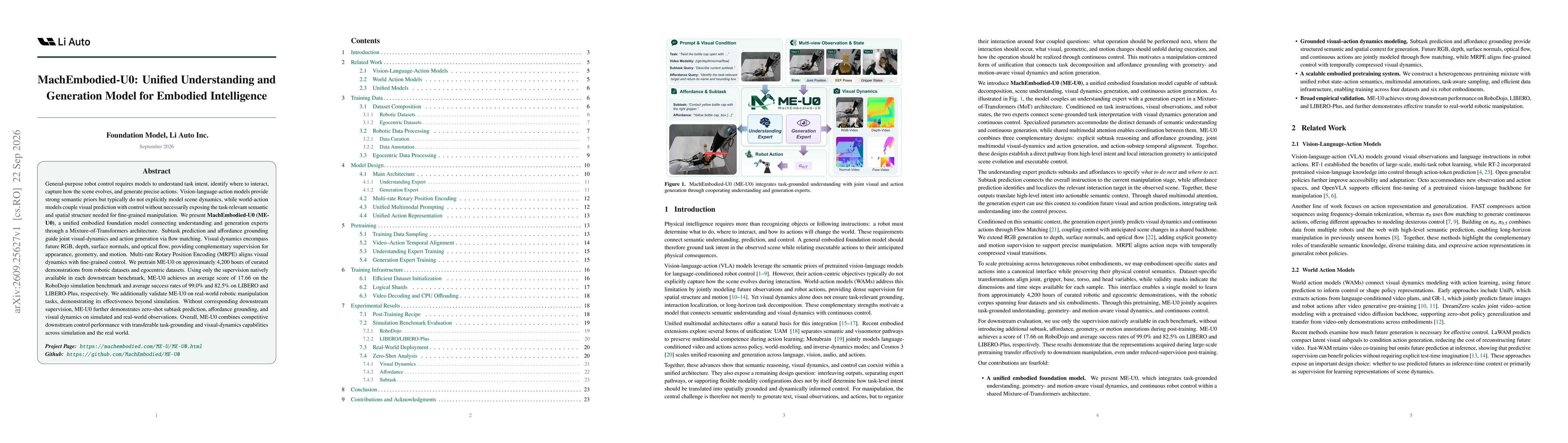 Thumbnail for MachEmbodied-U0: Unified Understanding and Generation Model for Embodied Intelligence