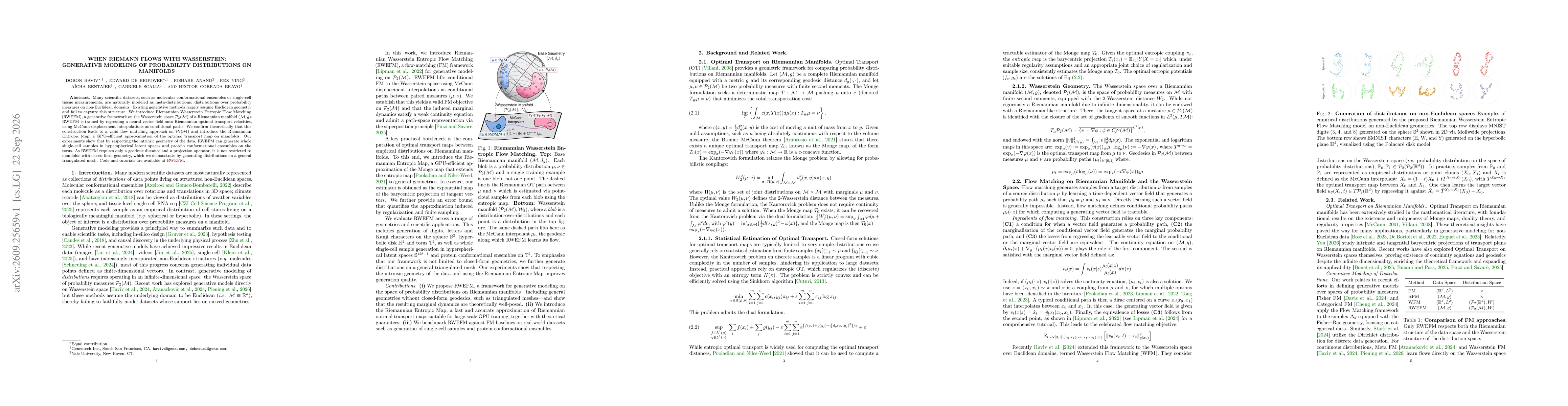 Thumbnail for When Riemann flows with Wasserstein: Generative Modeling of Probability Distributions on Manifolds