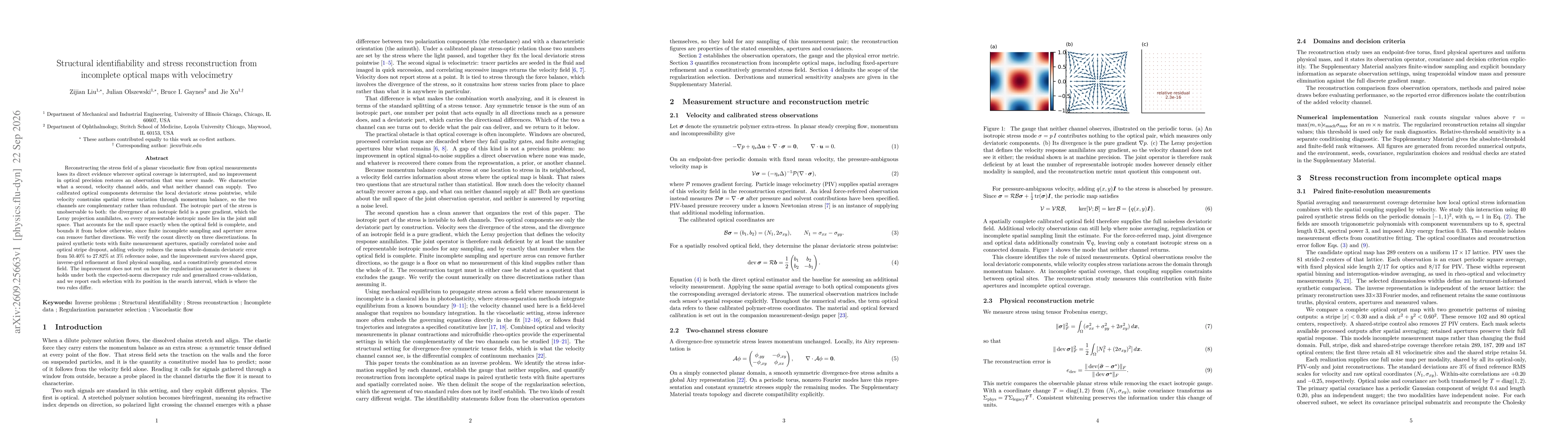 Thumbnail for Structural identifiability and stress reconstruction from incomplete optical maps with velocimetry
