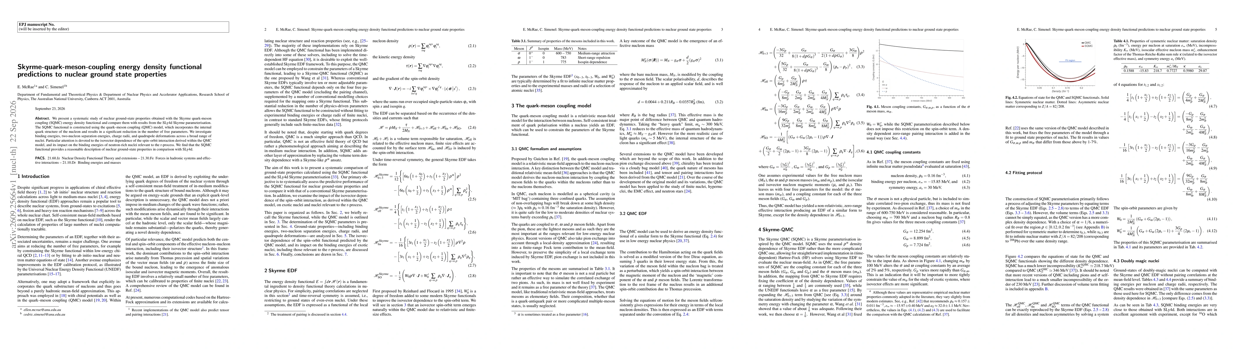 Thumbnail for Skyrme-quark-meson-coupling energy density functional predictions to nuclear ground state properties