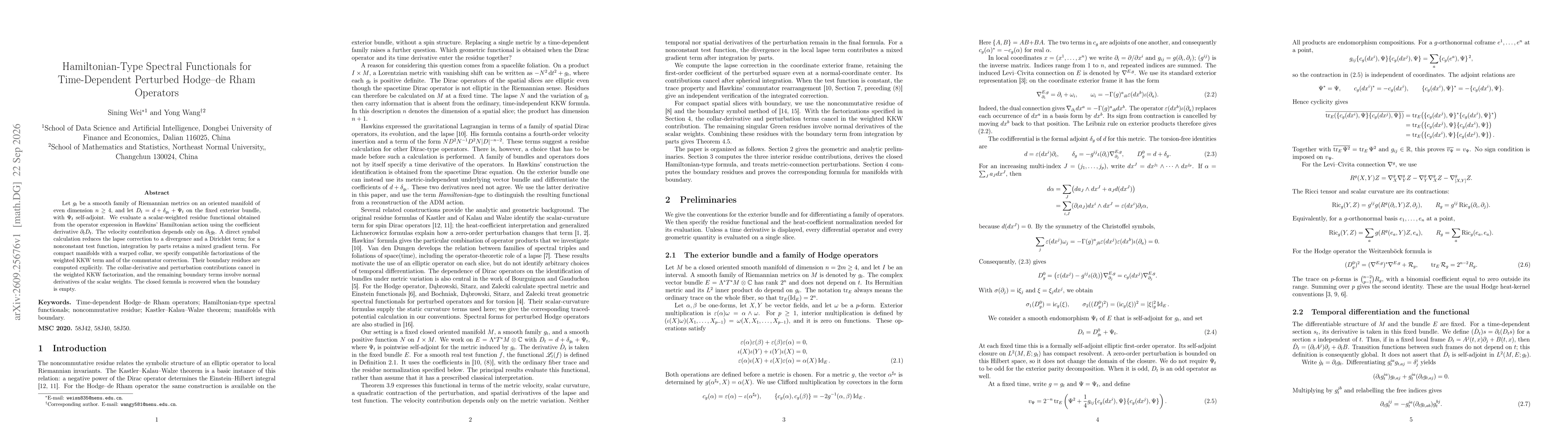 Thumbnail for Hamiltonian-Type Spectral Functionals for Time-Dependent Perturbed Hodge--de Rham Operators