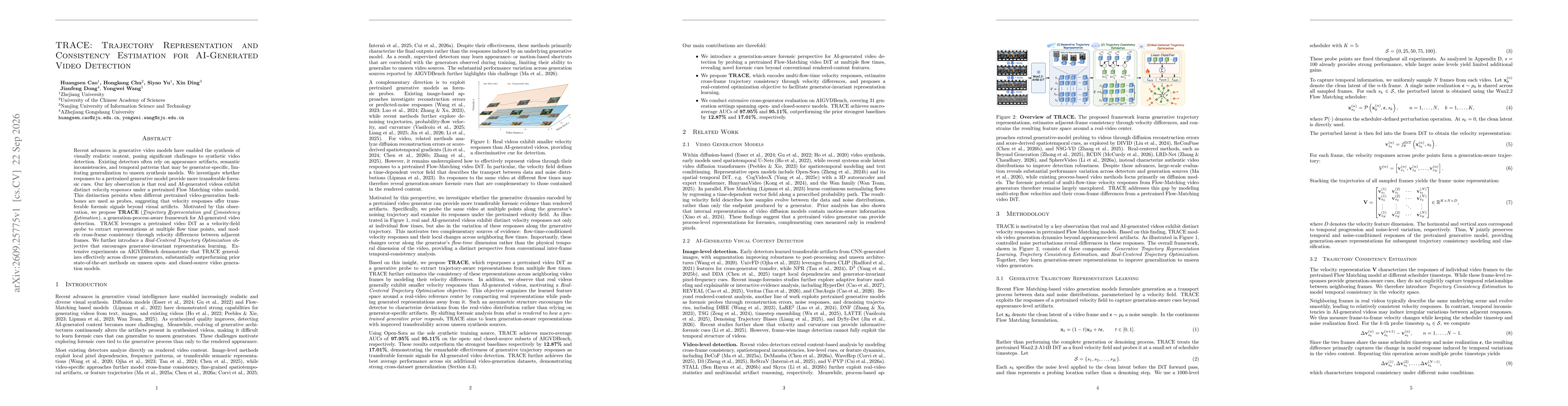 Thumbnail for TRACE: Trajectory Representation and Consistency Estimation for AI-Generated Video Detection