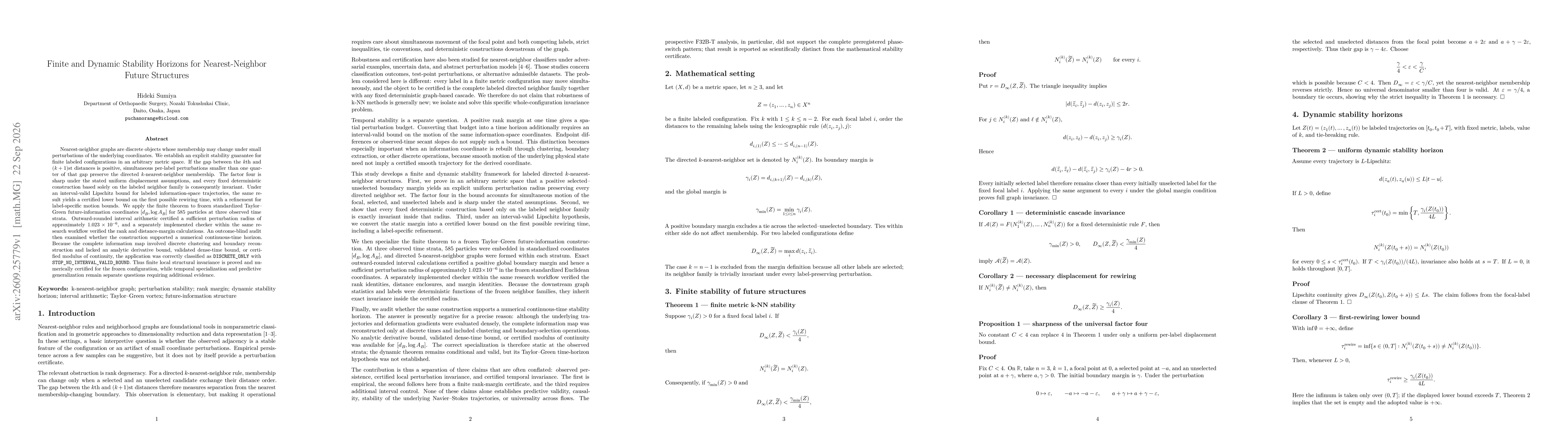 Thumbnail for Finite and Dynamic Stability Horizons for Nearest-Neighbor Future Structures