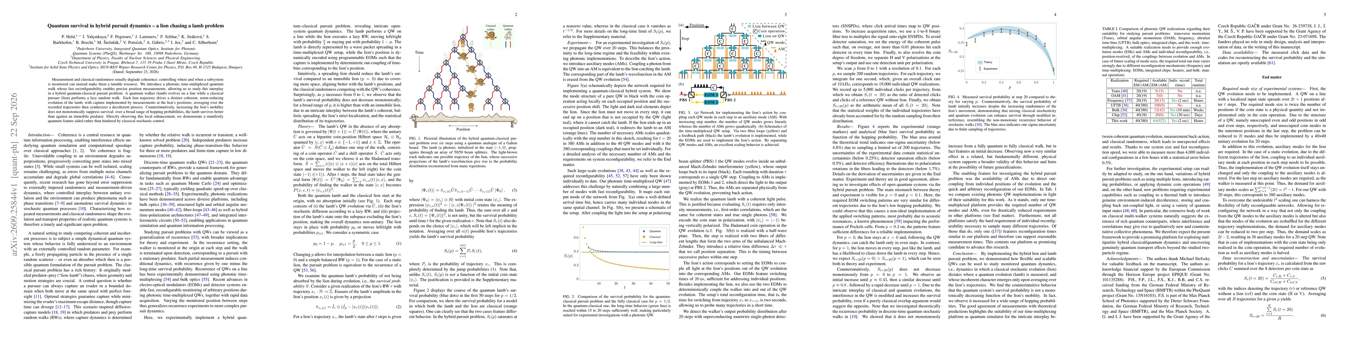 Thumbnail for Quantum survival in hybrid pursuit dynamics - a lion chasing a lamb problem