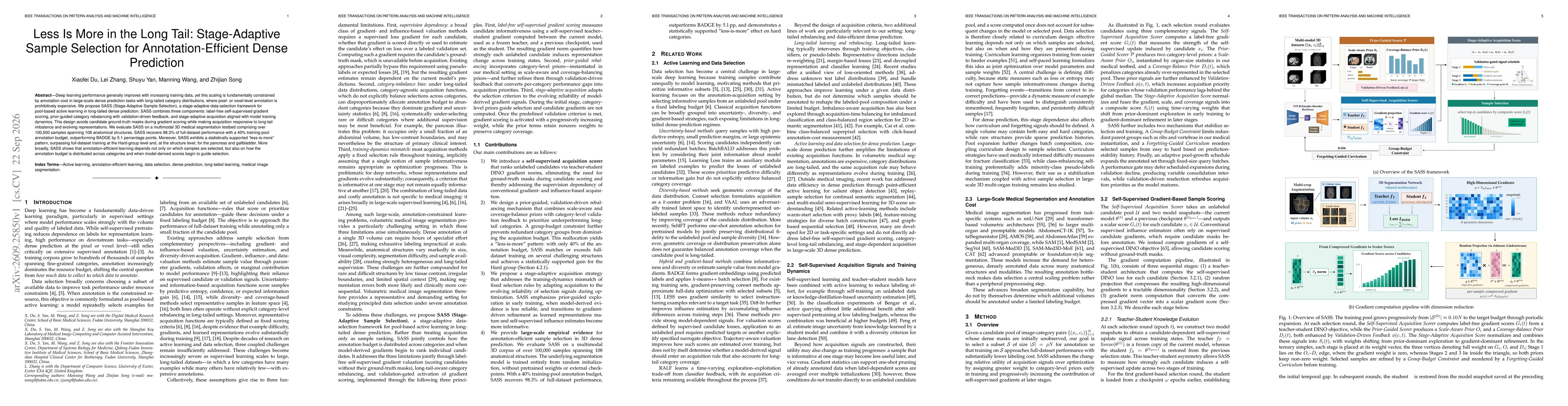 Thumbnail for Less Is More in the Long Tail: Stage-Adaptive Sample Selection for Annotation-Efficient Dense Prediction