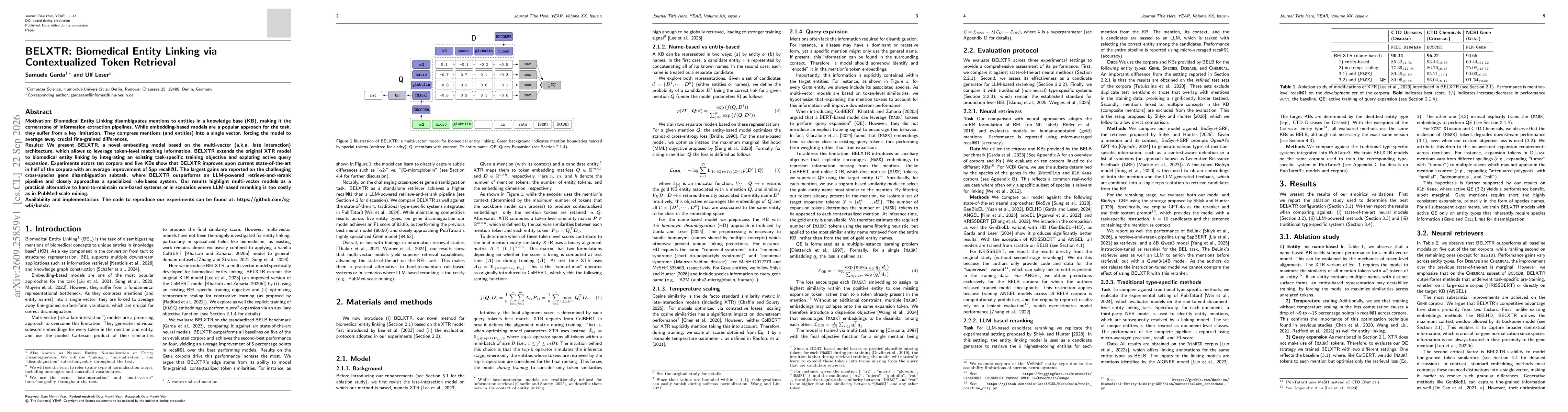 Thumbnail for BELXTR: Biomedical Entity Linking via Contextualized Token Retrieval