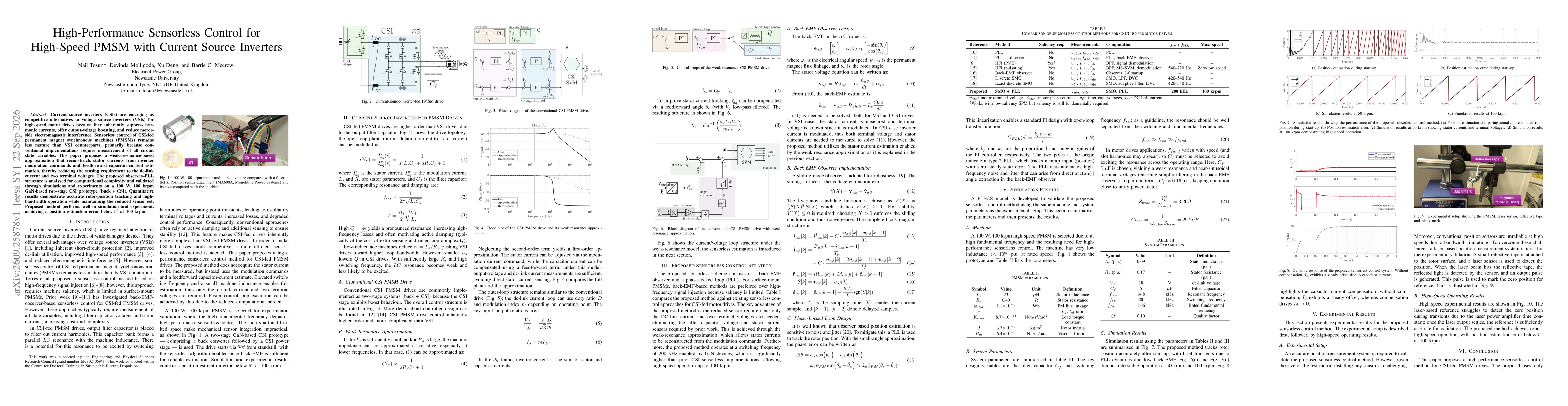 Thumbnail for High-Performance Sensorless Control for High-Speed PMSM with Current Source Inverters