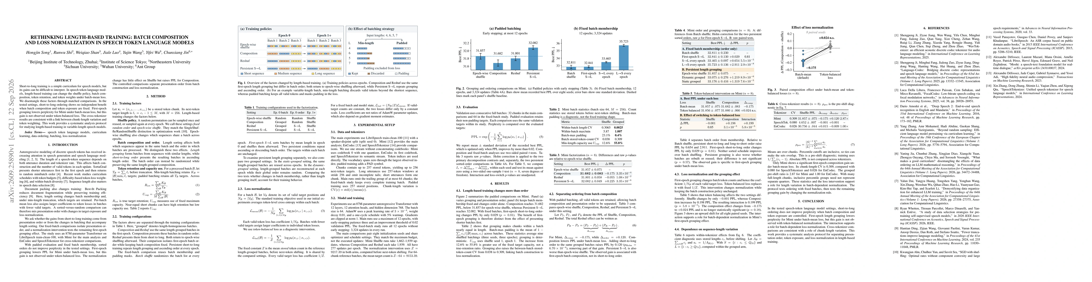 Thumbnail for Rethinking Length-Based Training: Batch Composition and Loss Normalization in Speech Token Language Models
