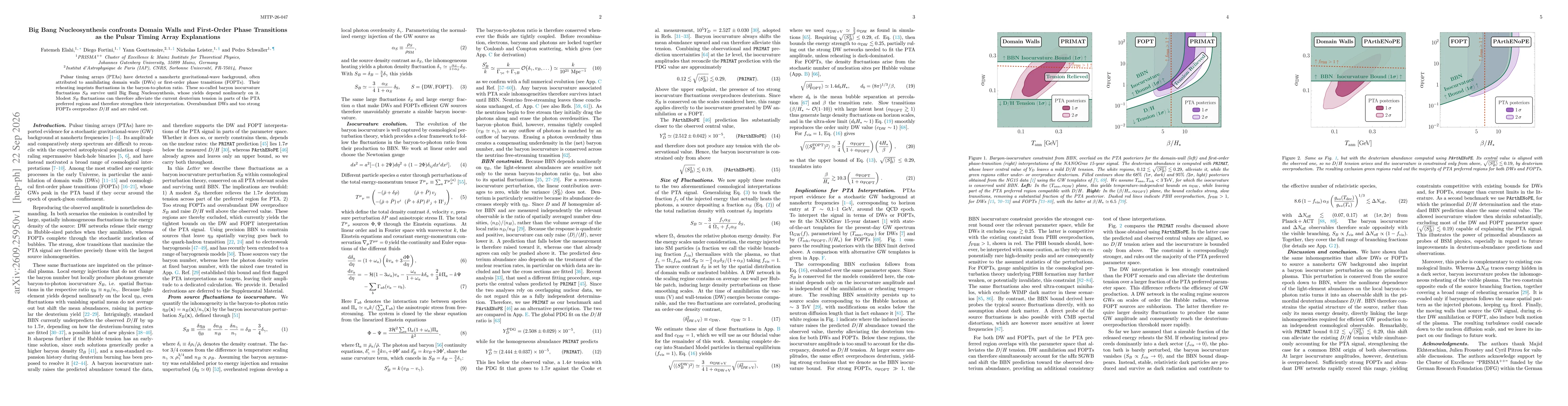 Thumbnail for Big Bang Nucleosynthesis Confronts Domain Walls and First-Order Phase Transitions as the Pulsar Timing Array Explanations