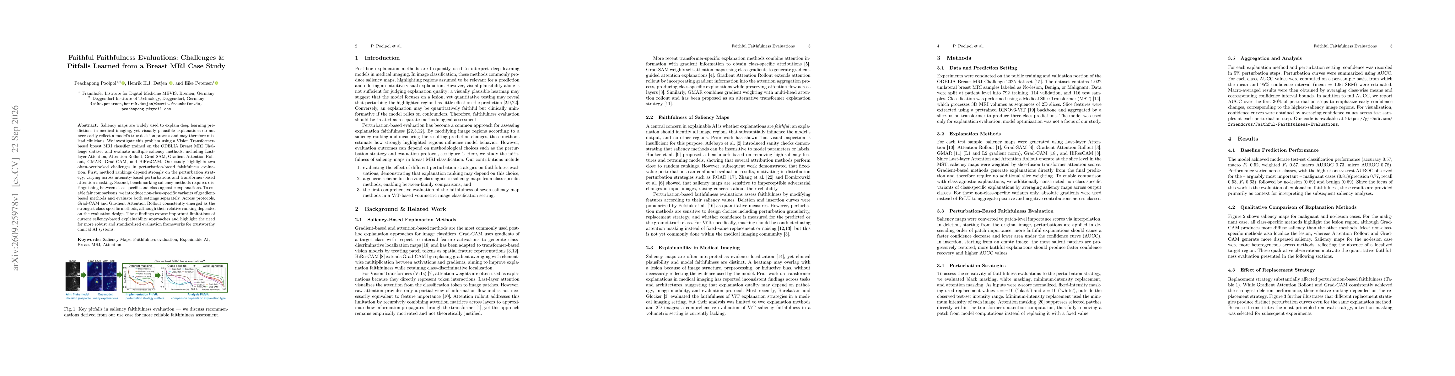 Thumbnail for Faithful Faithfulness Evaluations: Challenges & Pitfalls Learned from a Breast MRI Case Study