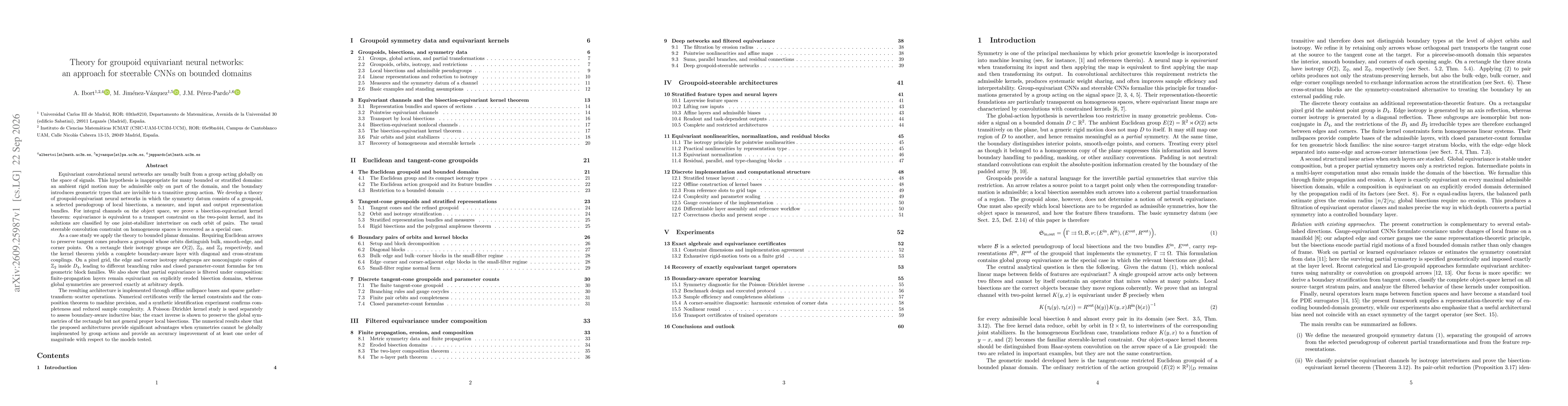 Thumbnail for Theory for groupoid equivariant neural networks: an approach for steerable CNNs on bounded domains