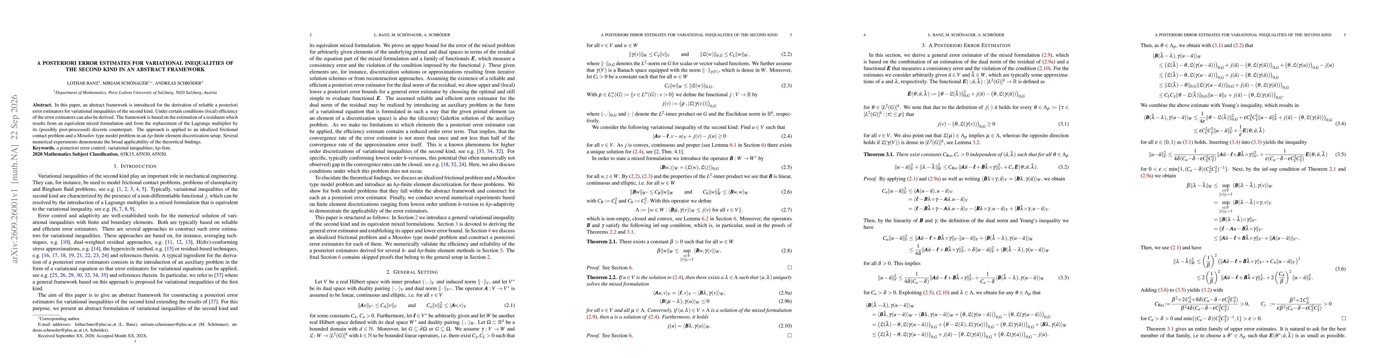 Thumbnail for A posteriori error estimates for variational inequalities of the second kind in an abstract framework
