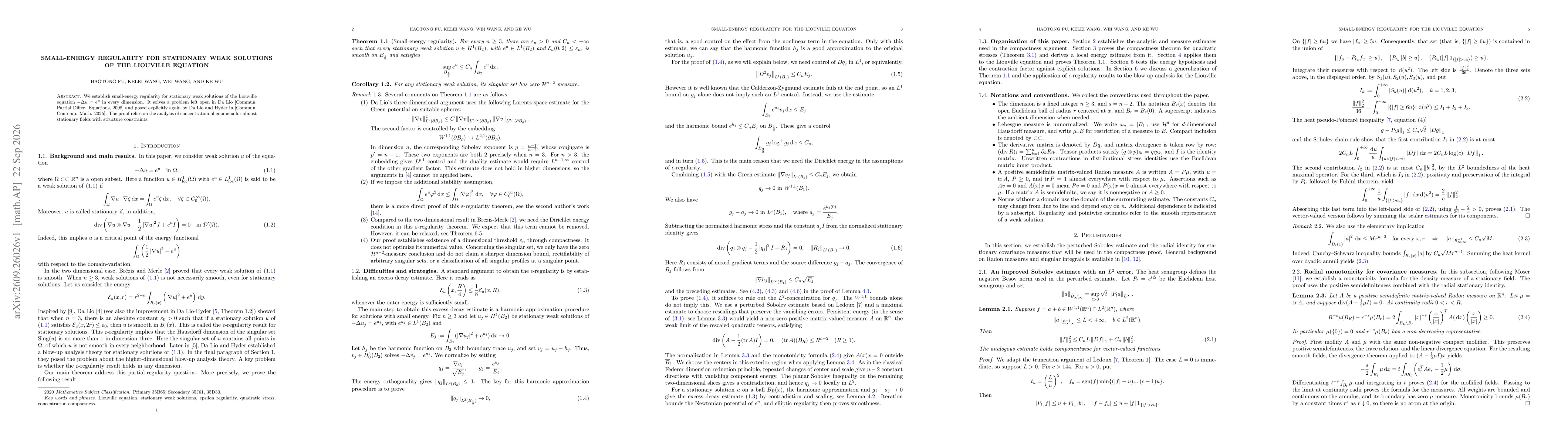 Thumbnail for Small-energy regularity for stationary weak solutions of the Liouville equation
