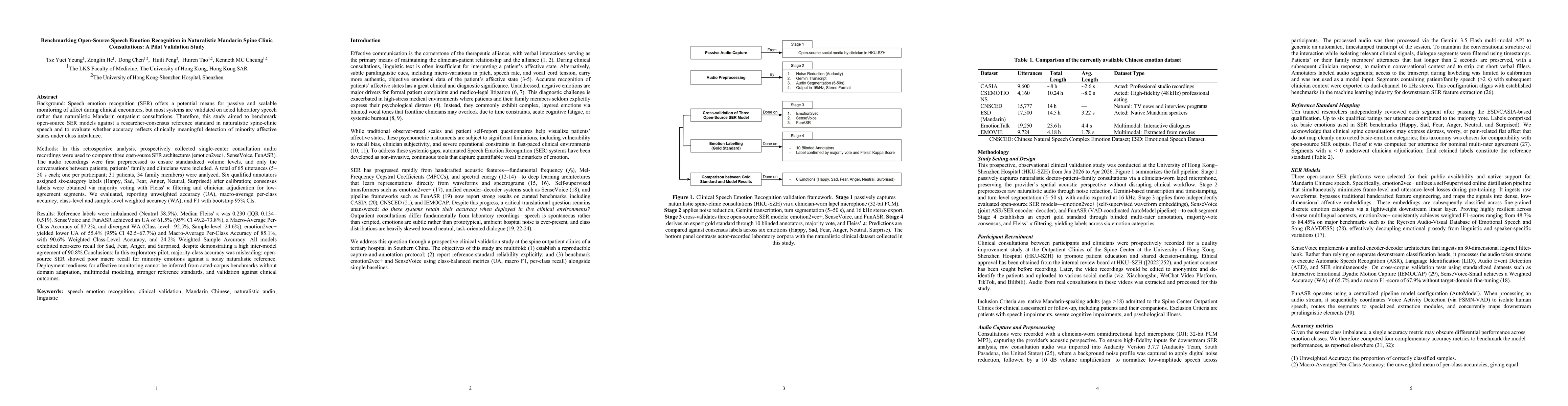 Thumbnail for Benchmarking Open-Source Speech Emotion Recognition in Naturalistic Mandarin Spine Clinic Consultations: A Pilot Validation Study