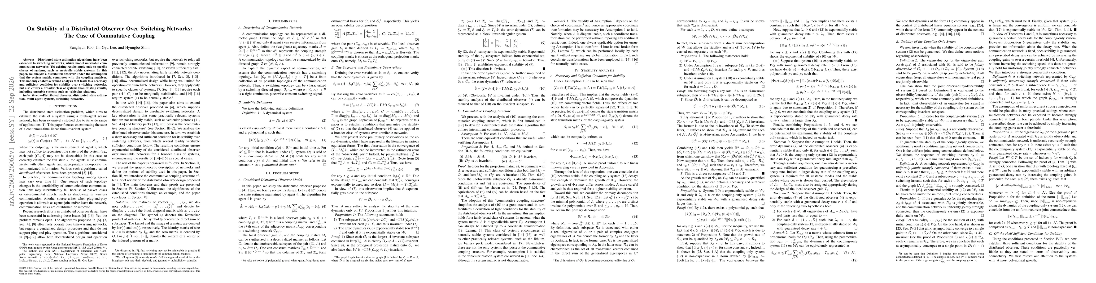 Thumbnail for On stability of a distributed observer over switching networks: The case of commutative coupling