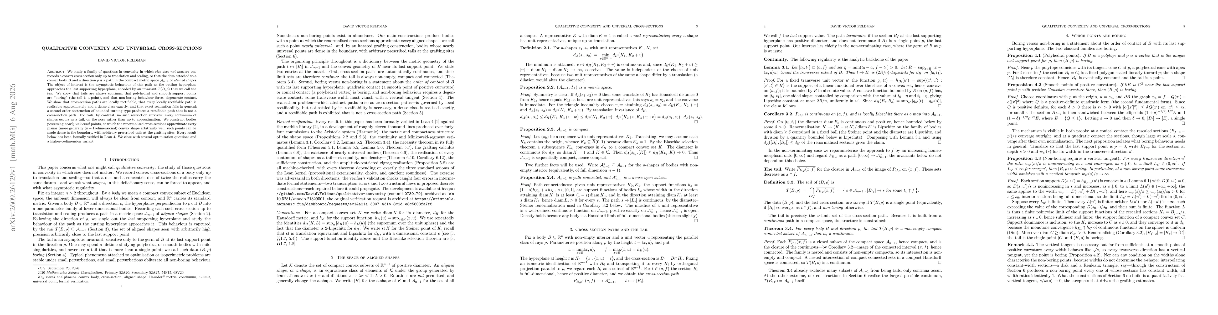 Thumbnail for Qualitative convexity and universal cross-sections