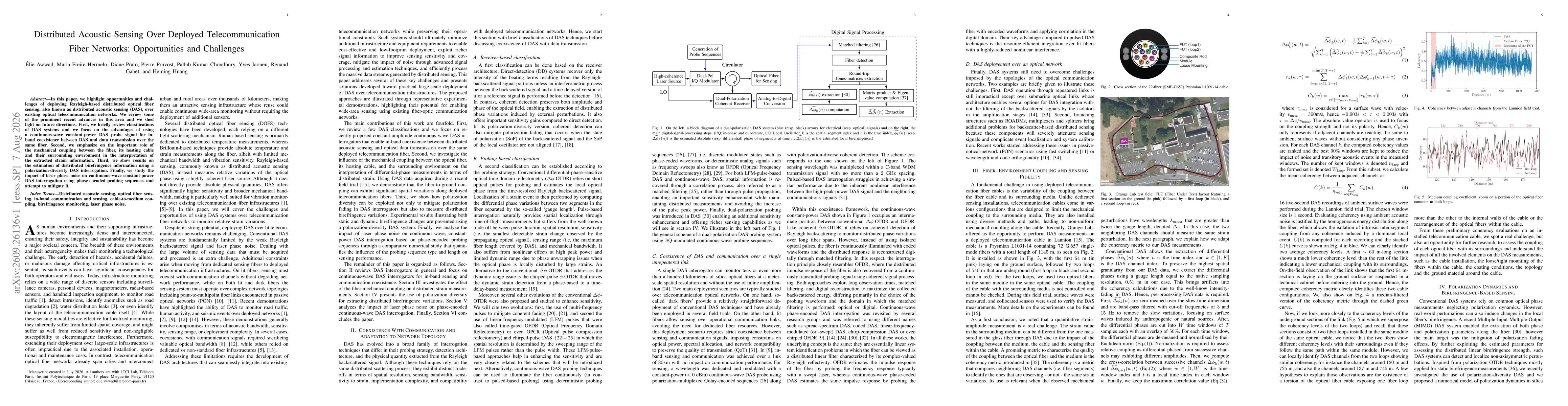 Thumbnail for Distributed Acoustic Sensing Over Deployed Telecommunication Fiber Networks: Opportunities and Challenges