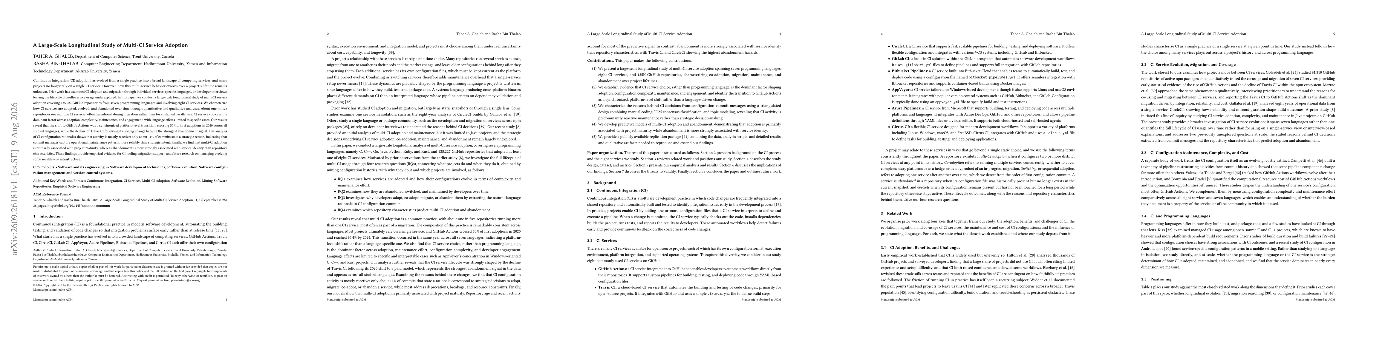 Thumbnail for A Large-Scale Longitudinal Study of Multi-CI Service Adoption