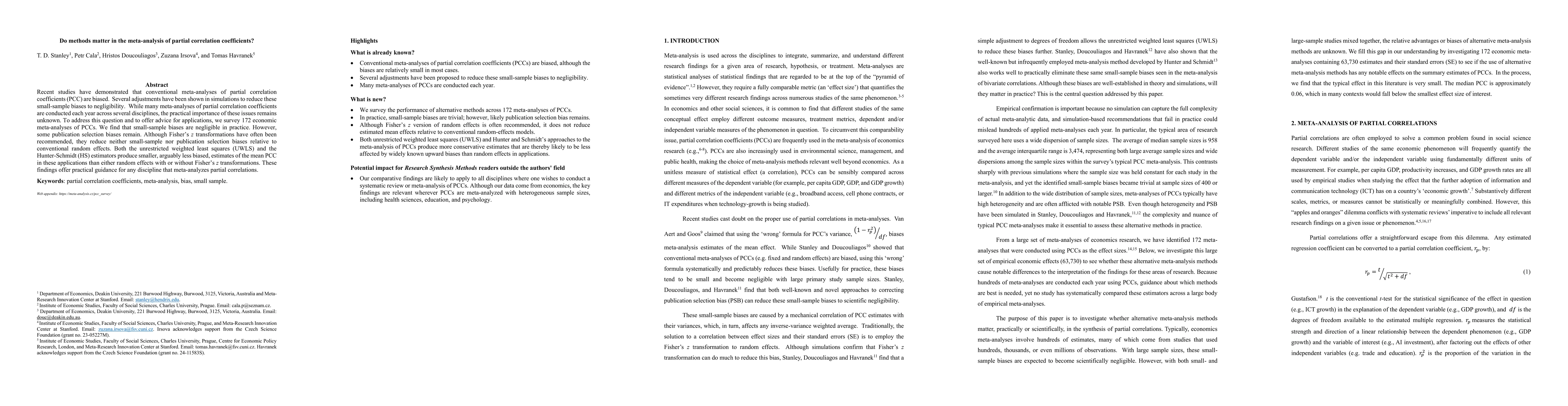 Thumbnail for Do methods matter in the meta-analysis of partial correlation coefficients?