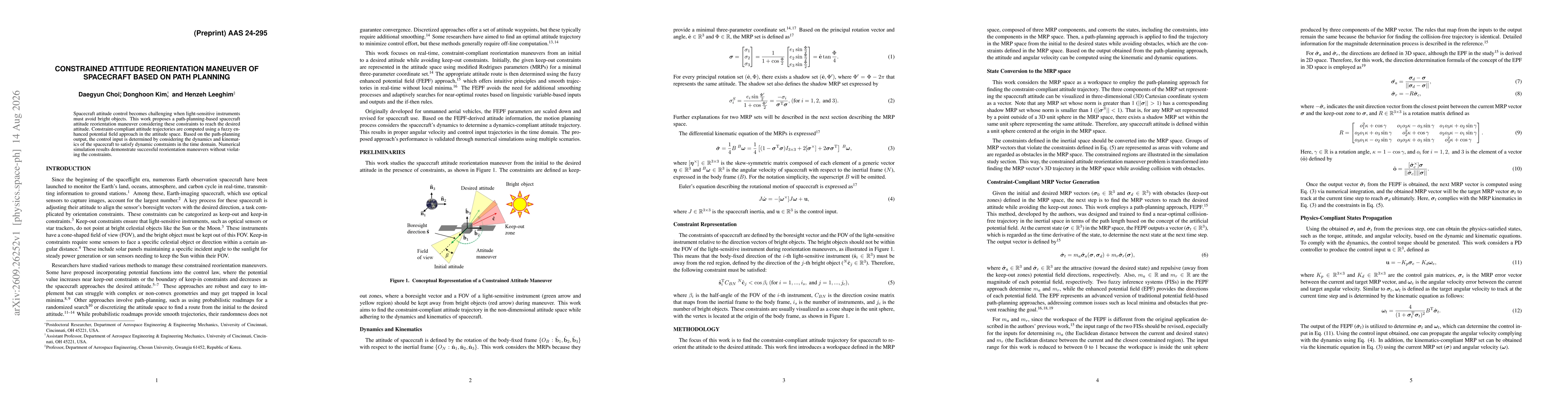 Thumbnail for Constrained Attitude Reorientation Maneuver of Spacecraft based on Path Planning