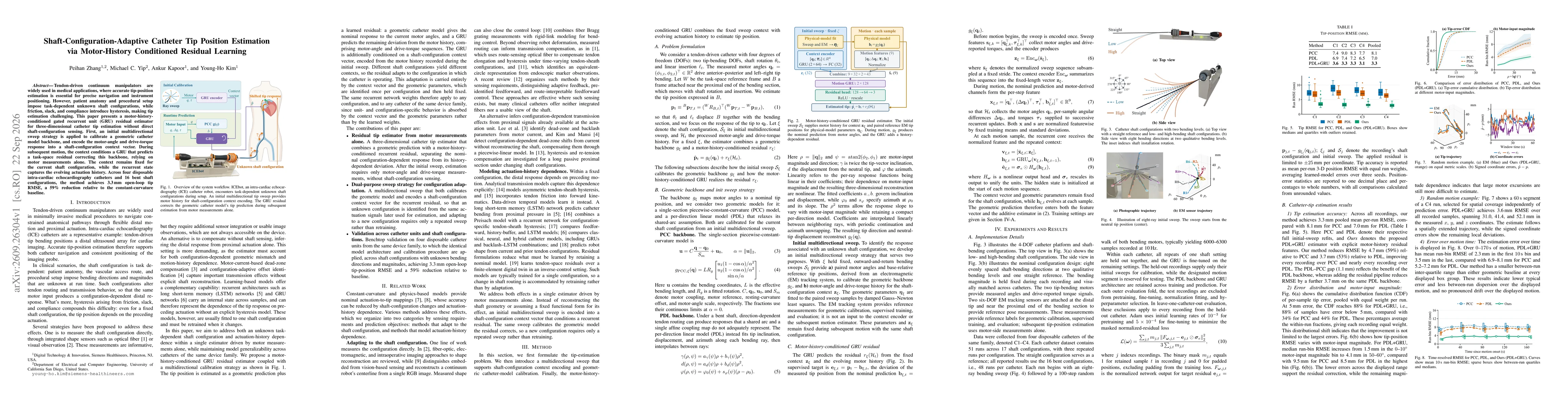 Thumbnail for Shaft-Configuration-Adaptive Catheter Tip Position Estimation via Motor-History Conditioned Residual Learning