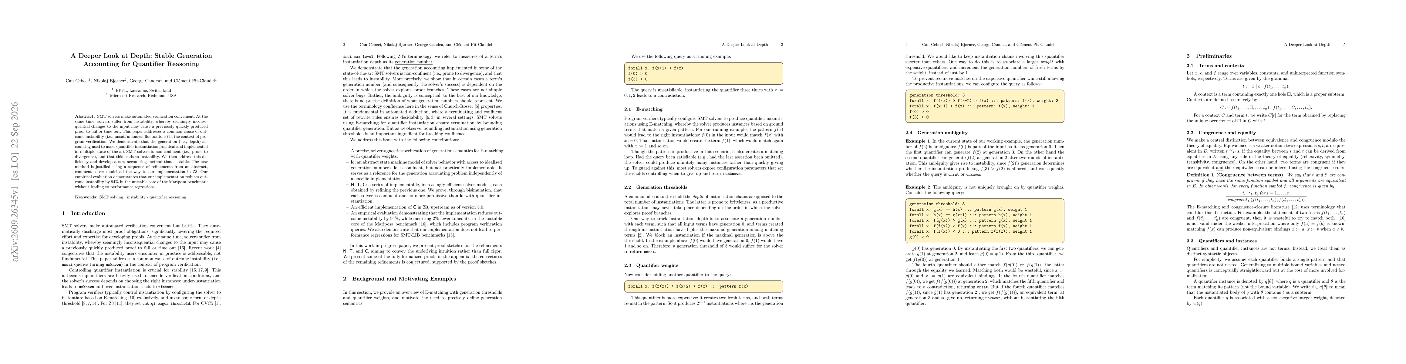 Thumbnail for A Deeper Look at Depth: Stable Generation Accounting for Quantifier Reasoning