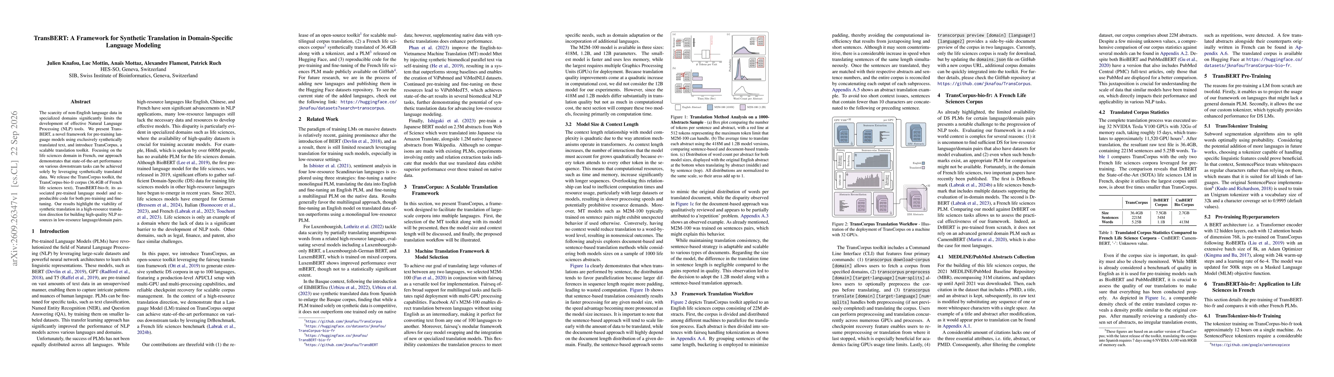 Thumbnail for TransBERT: A Framework for Synthetic Translation in Domain-Specific Language Modeling