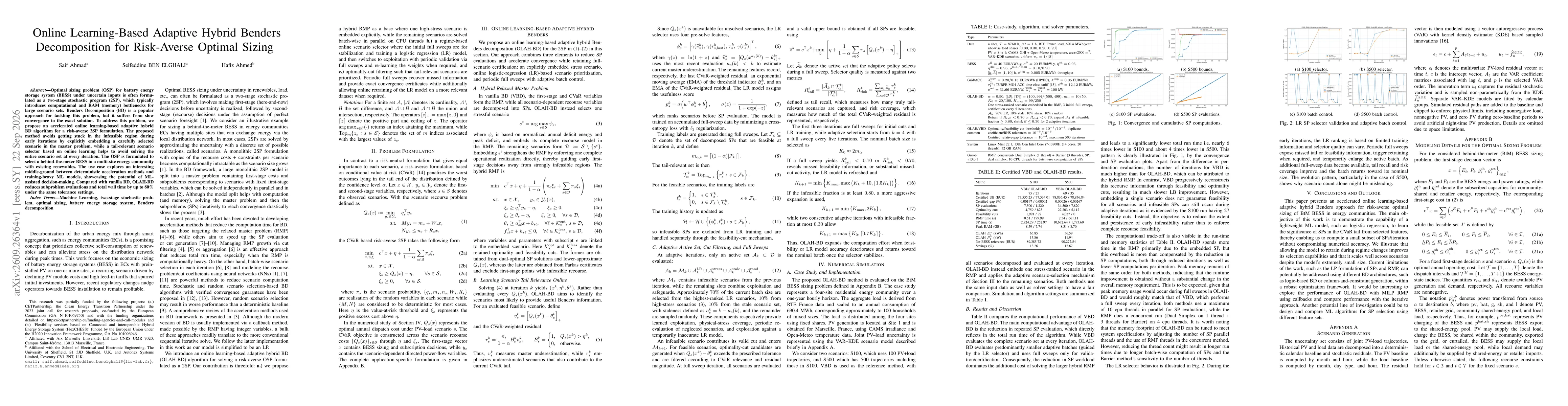 Thumbnail for Online Learning-Based Adaptive Hybrid Benders Decomposition for Risk-Averse Optimal Sizing