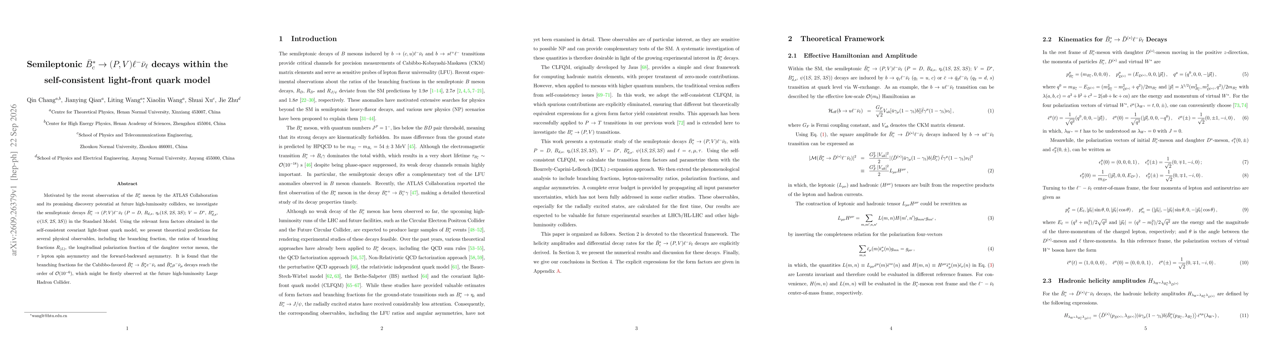 Thumbnail for Semileptonic $\bar{B}^*_{c} \to (P, V) \ell^- \barν_{\ell}$ decays within the self-consistent light-front quark model