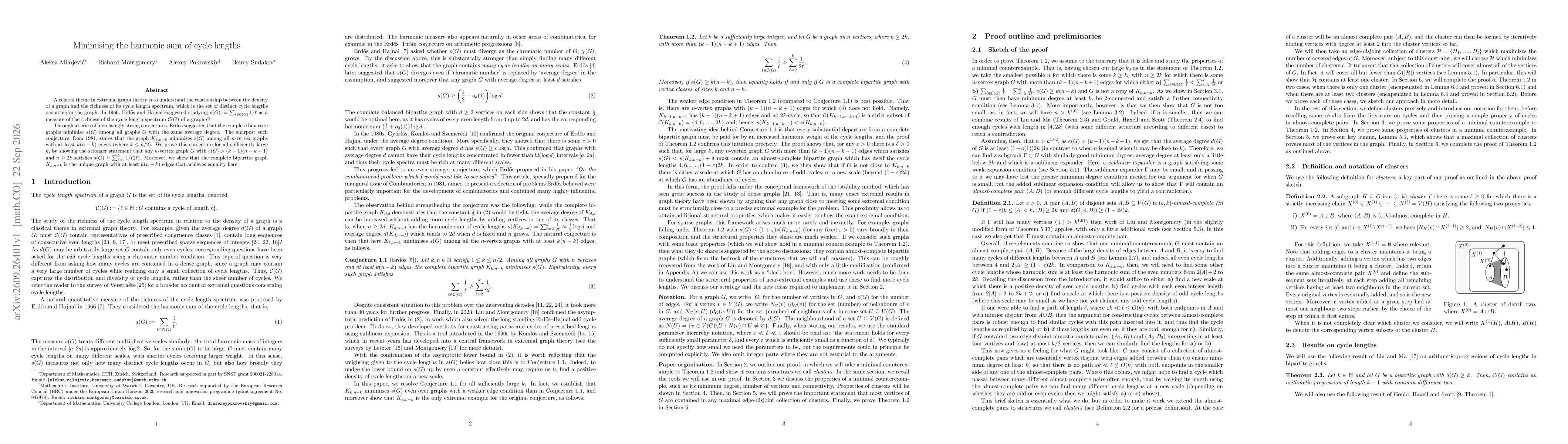 Thumbnail for Minimising the harmonic sum of cycle lengths