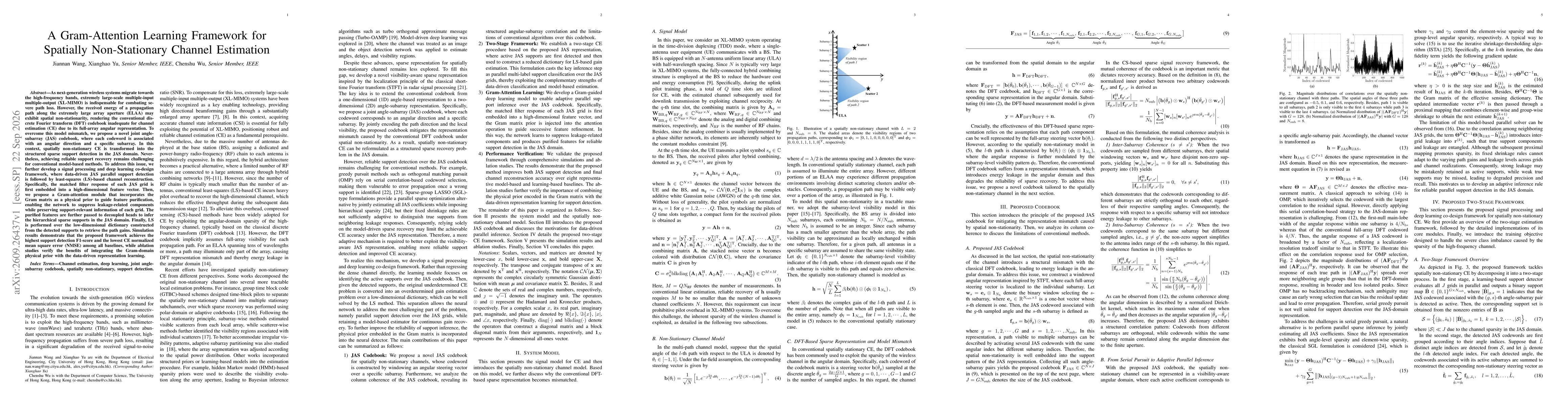 Thumbnail for A Gram-Attention Learning Framework for Spatially Non-Stationary Channel Estimation