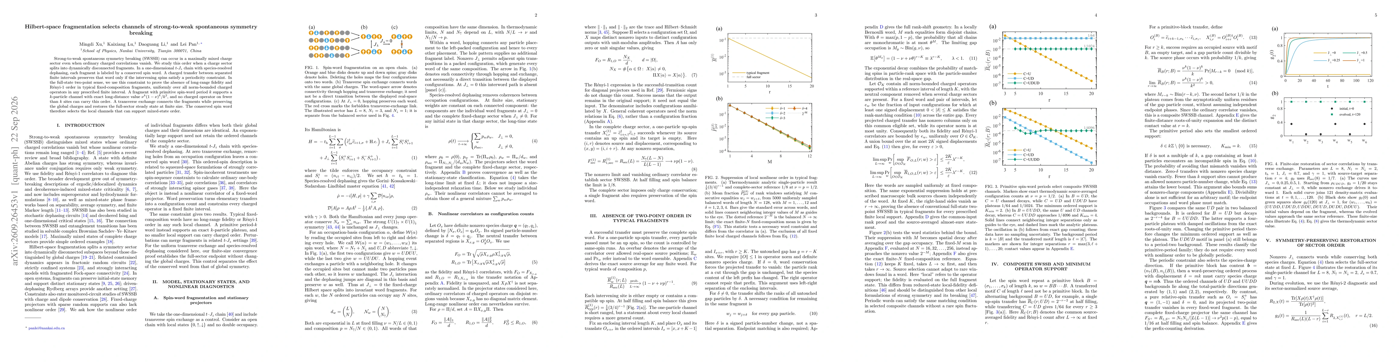 Thumbnail for Hilbert-space fragmentation selects channels of strong-to-weak spontaneous symmetry breaking