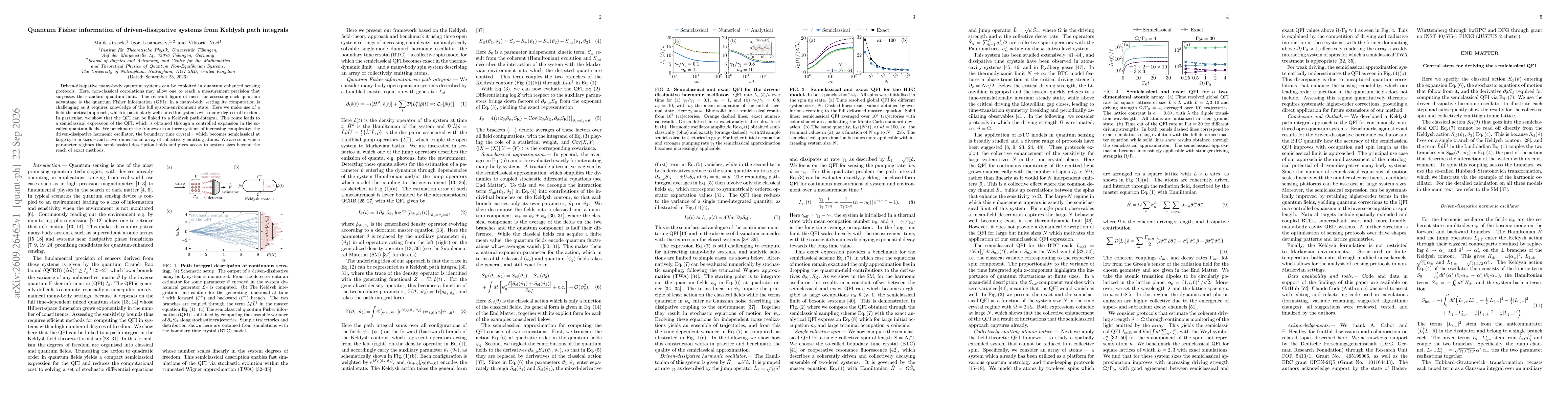 Thumbnail for Quantum Fisher information of driven-dissipative systems from Keldysh path integrals