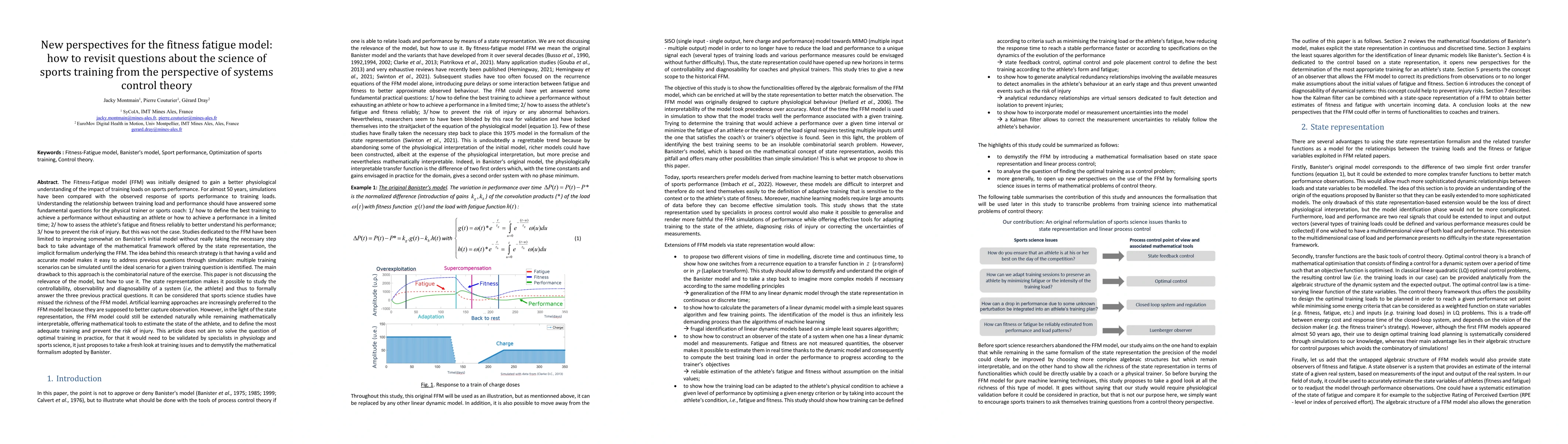 Thumbnail for New perspectives for the fitness fatigue model: how to revisit questions about the science of sports training from the perspective of systems control theory