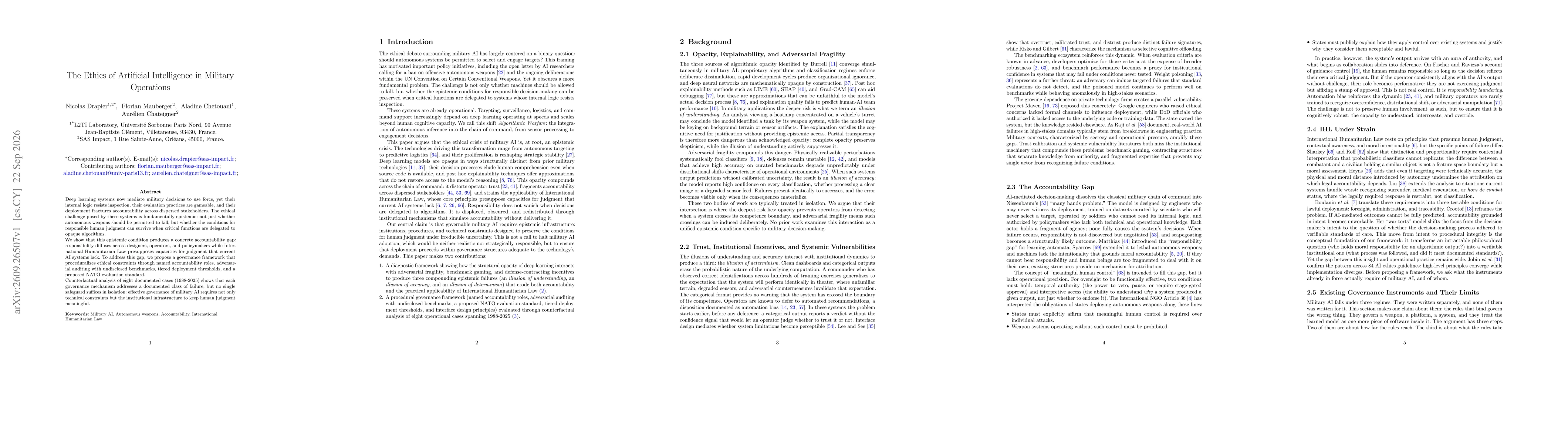 Thumbnail for The Ethics of Artificial Intelligence in Military Operations
