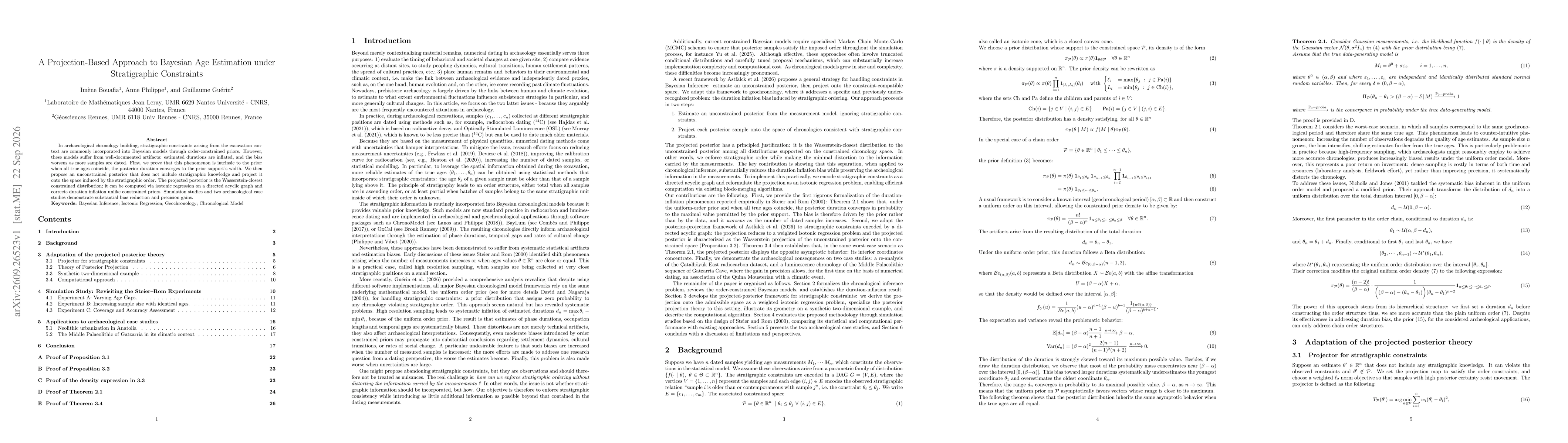 Thumbnail for A Projection-Based Approach to Bayesian Age Estimation under Stratigraphic Constraints