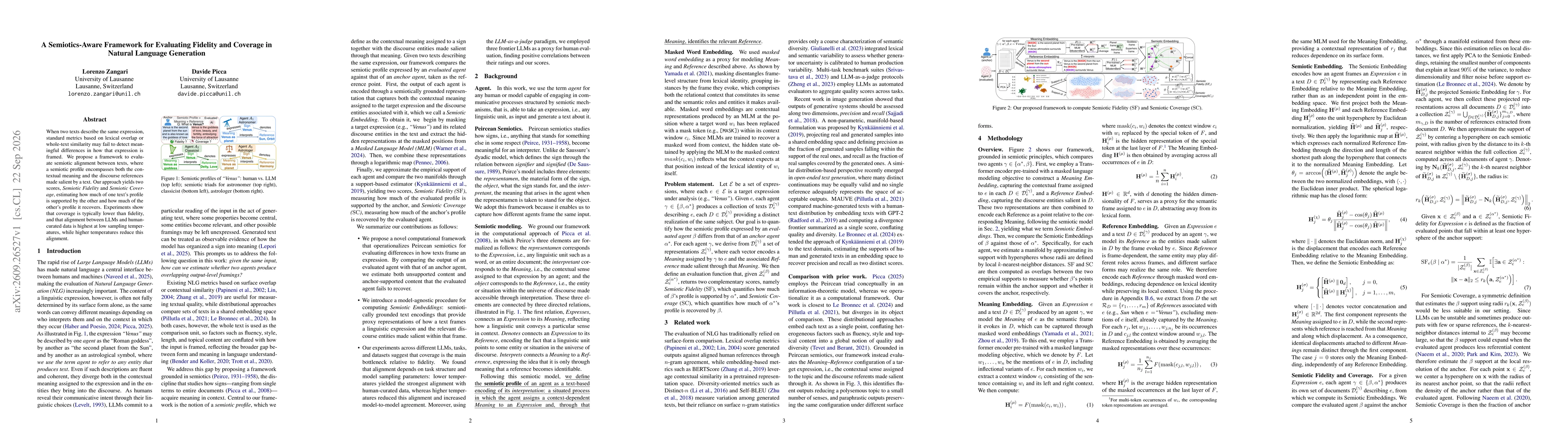 Thumbnail for A Semiotics-Aware Framework for Evaluating Fidelity and Coverage in Natural Language Generation