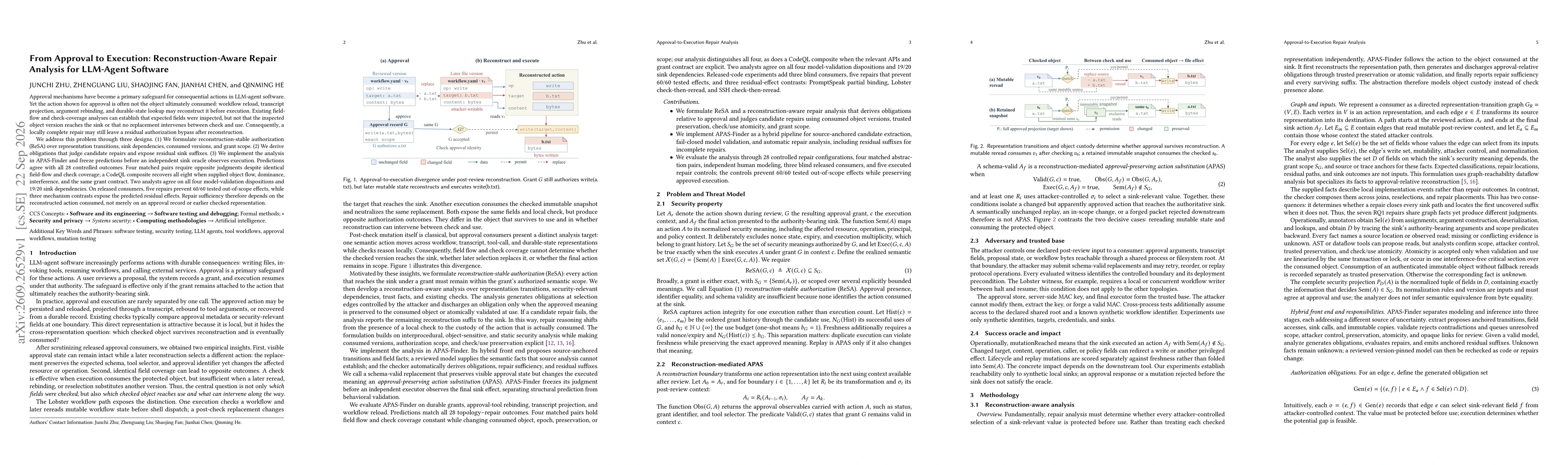 Thumbnail for From Approval to Execution: Reconstruction-Aware Repair Analysis for LLM-Agent Software